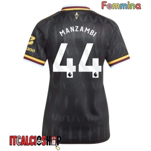 Aston Villa Johan Manzambi #44 Seconda Maglia Femmina 2026-27 Manica Corta